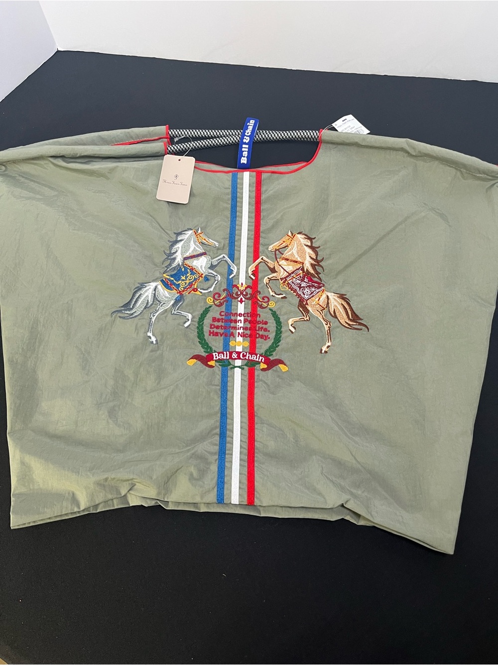 NWT Ball & Chain Japan “Two Horses” Nylon tote bag